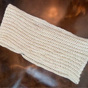 L.A. Hearts Knit Beige Cream Infinity Scarf